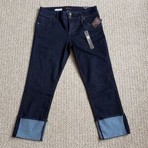 NWT Kut from the Cloth Dark Blue Cameron Jeans with Cuffed Hem SIZE 8
